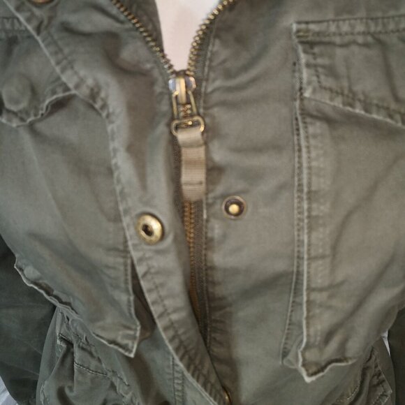 Tommy Hilfiger Ladies Size XS Army Green Zipper & Snap Closure Casual Jacket - Picture 5 of 15